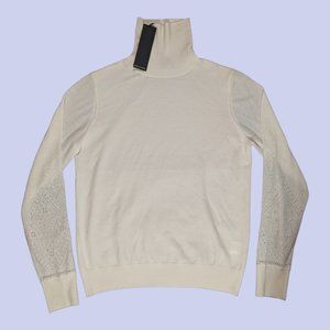 Kobi Halperin | NWT Women's Merino Wool Mock Neck Bernie Sweater Cream Large